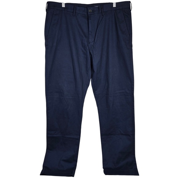 J Crew Flex Straight‎ Fit Navy Chino Pants Mens W38 BZ231 Year Round Comfort